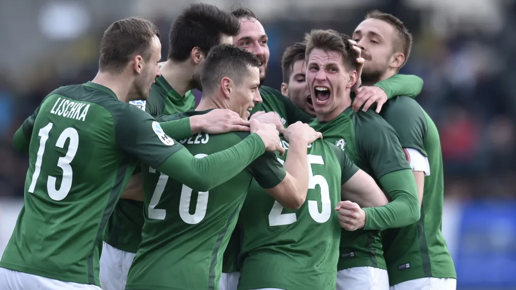 Slavící fotbalisté Jablonce