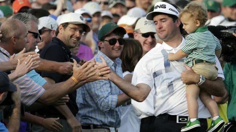 Bubba Watson se raduje z vítězství v Masters