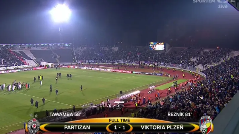 Sestřih utkání Partizan Bělehrad - Viktoria Plzeň