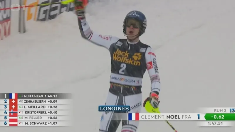 Clement Noel ovládl slalom v Kranjské Goře