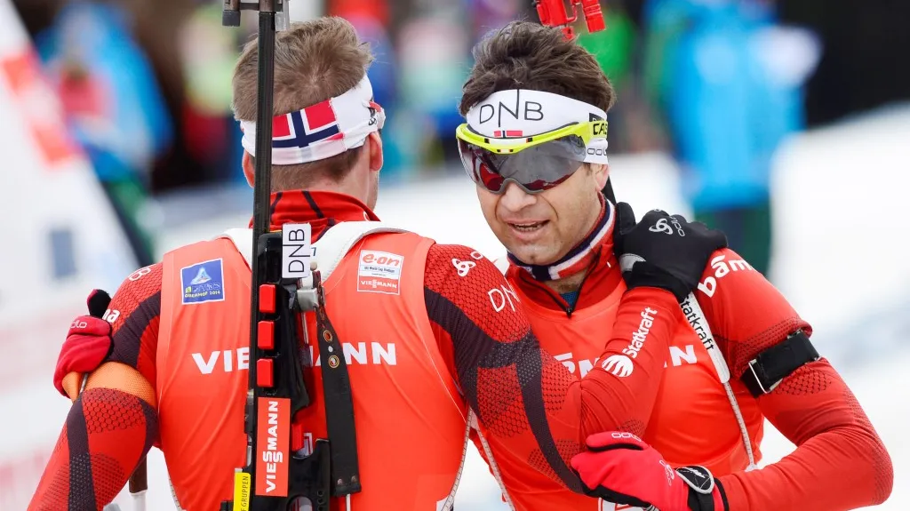 Emil Hegle Svendsen a Ole Einar Björndalen