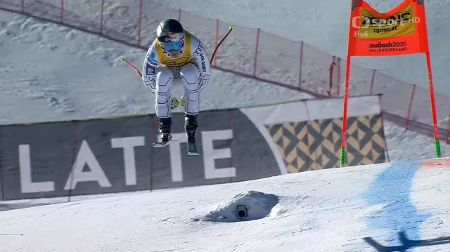 Sjezd Ledecké na MS v Saalbachu