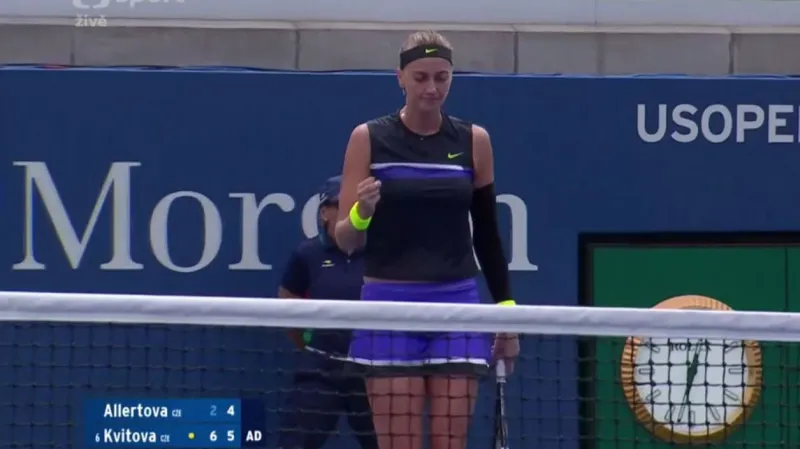 Kvitová s Allertovou nezaváhala a postoupila do 2. kola US Open