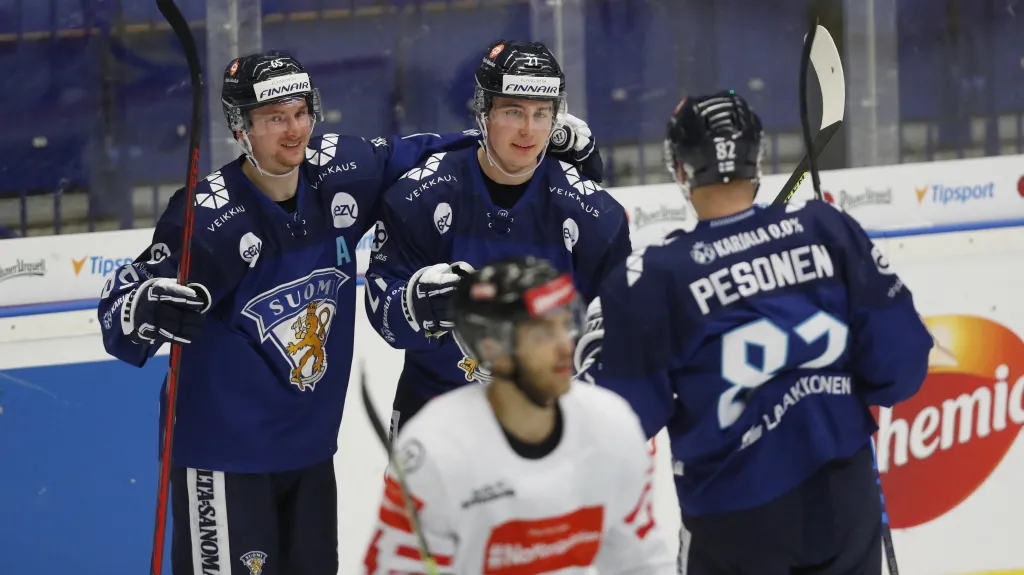 Finská radost v utkání proti Rakousku