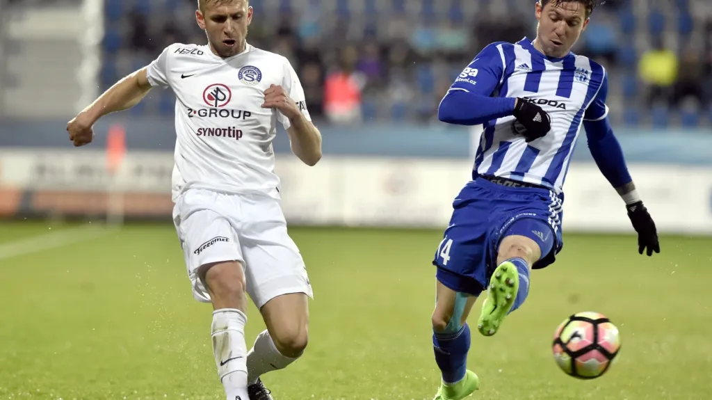 Eldar Civič ze Slovácka (vlevo) a Tomáš Přikryl z Mladé Boleslavi