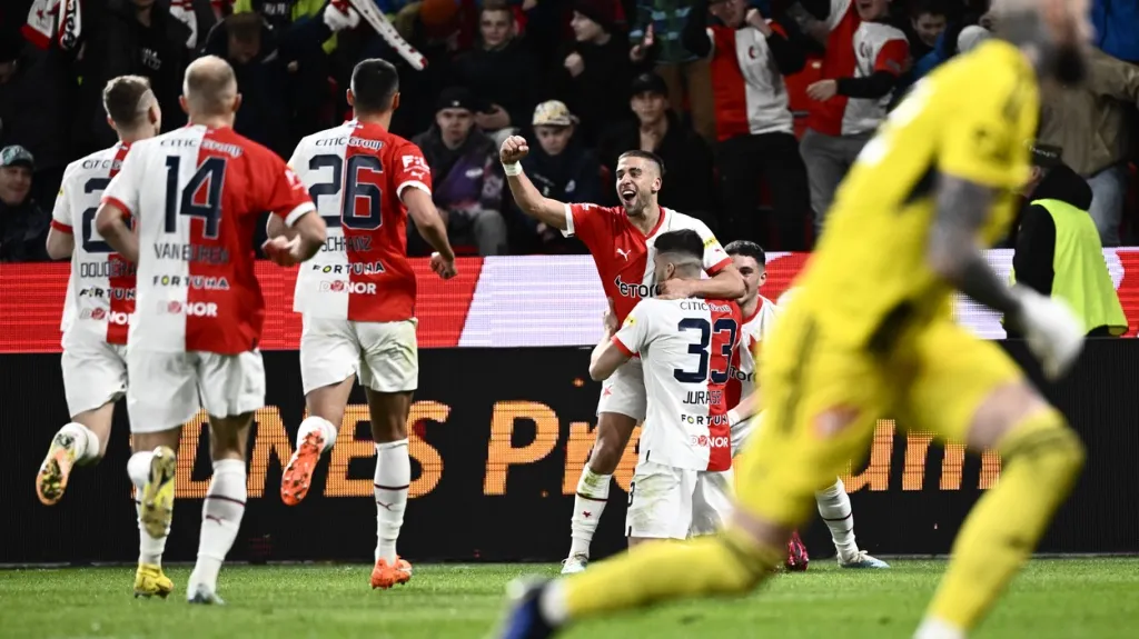 Radost hráčů Slavie