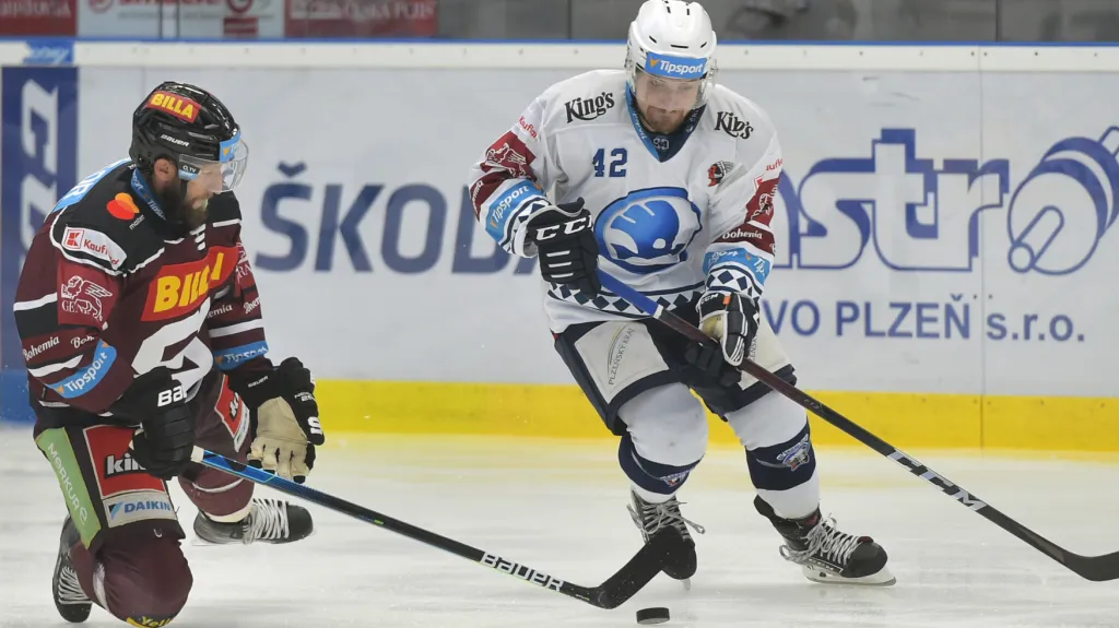 Útočník Plzně Filip Suchý proti Spartě