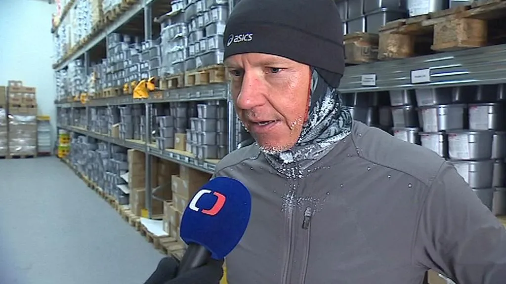 Vabrouškova příprava na maraton na Severním pólu v nivnickém mrazáku