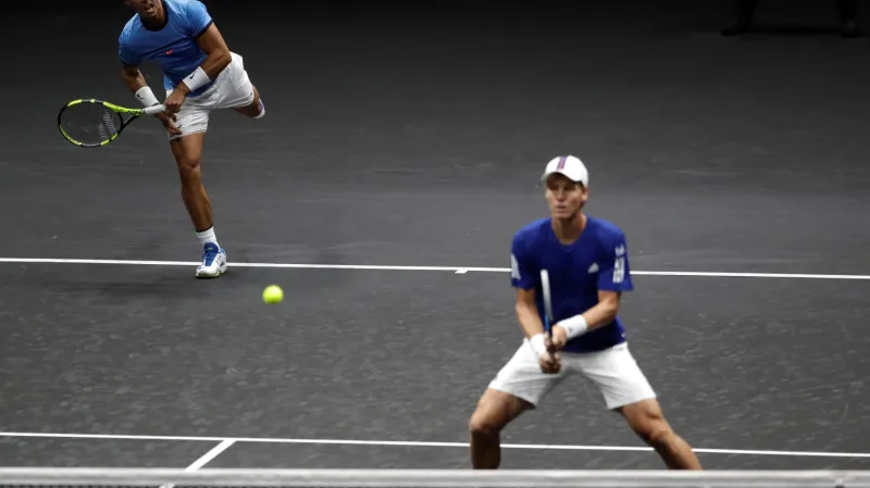 Rafael Nadal s Tomášem Berdychem