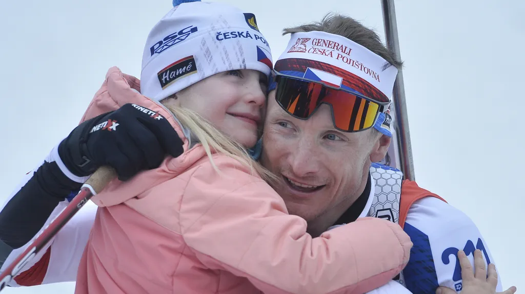 Ondřej Moravec s dcerou