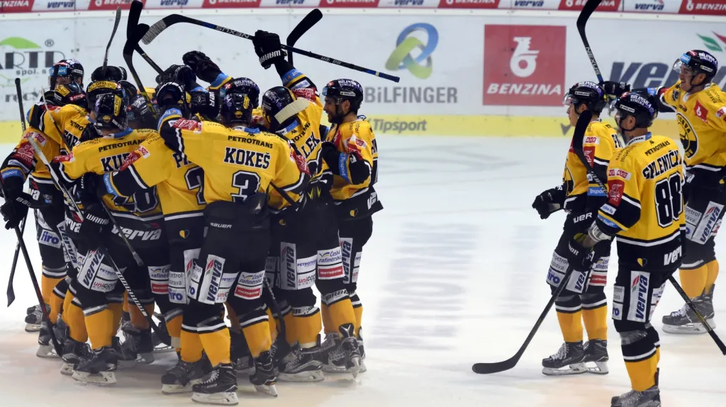 Radost hokejistů Litvínova