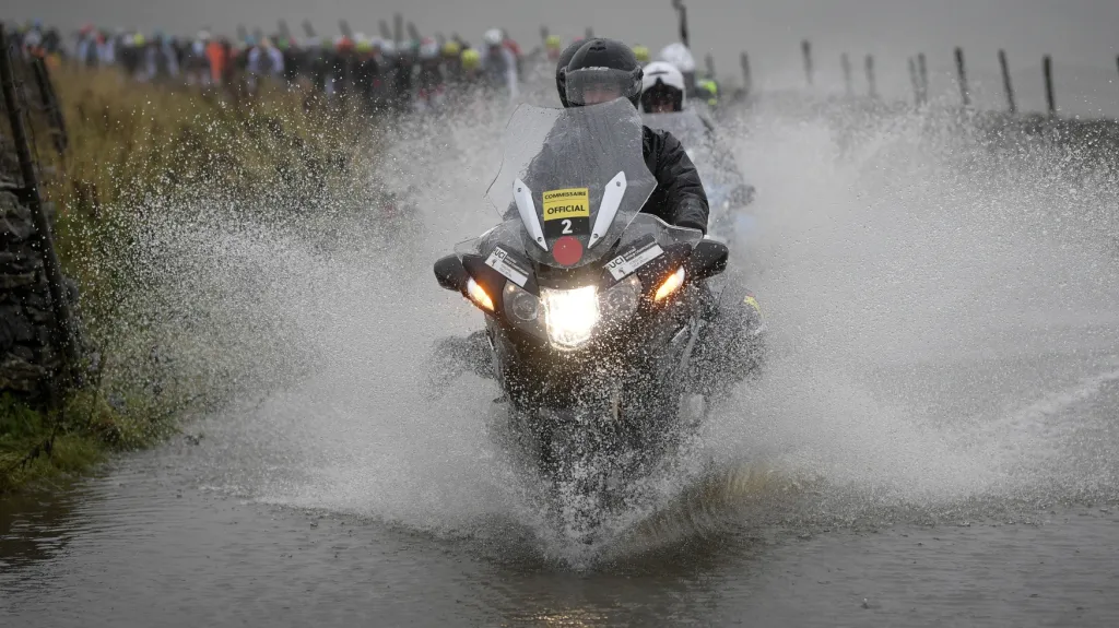 Extrémní podmínky během mistrovství světa v cyklistice