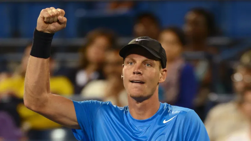 Tomáš Berdych slaví postup do osmifinále