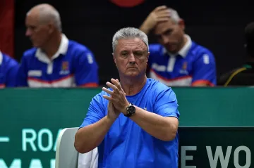 Jaroslav Navrátil na lavičce českého daviscupového týmu