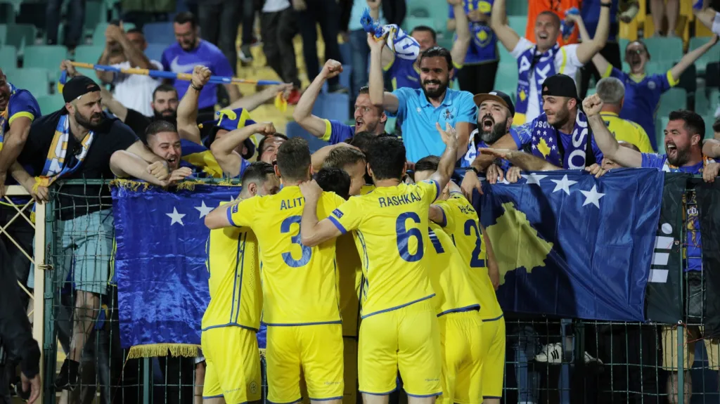 Radost fotbalistů Kosova