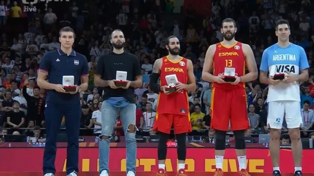 V nejlepší pětce šampionátu je Rubio, Gasol, Bogdanovič, Fournier a Scola