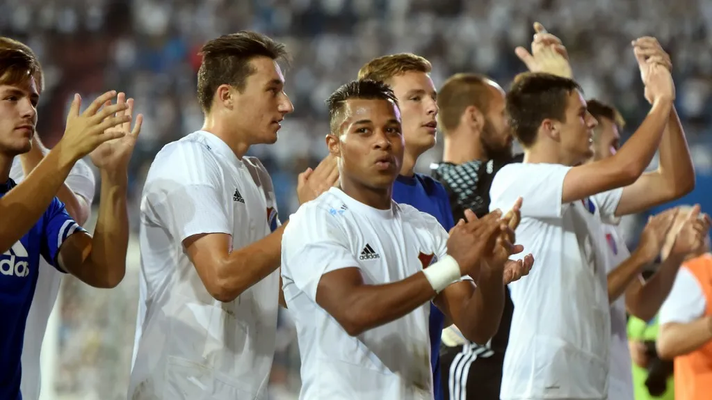 Radující se hráči Baníku Ostrava