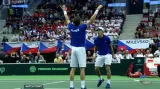 Závěrečná výměna zápasu Štěpánek/Rosol - Mahut/Herbert