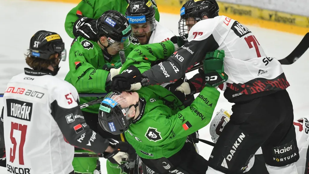 Šarvátka v utkání mezi Mladou Boleslaví a Spartou