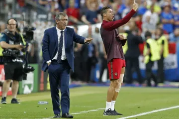 Trenér Fernando Santos a Christiano Ronaldo