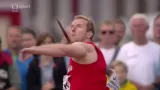 Úspěšný kvalifikační hod Jílka v hodu oštěpem