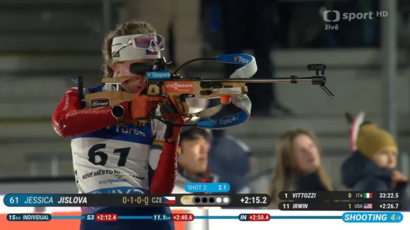 Sestřih vytrvalostního závodu biatlonistek na MS