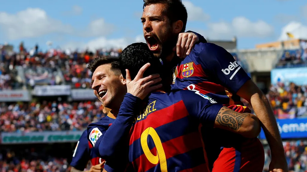 Radost fotbalistů Barcelony