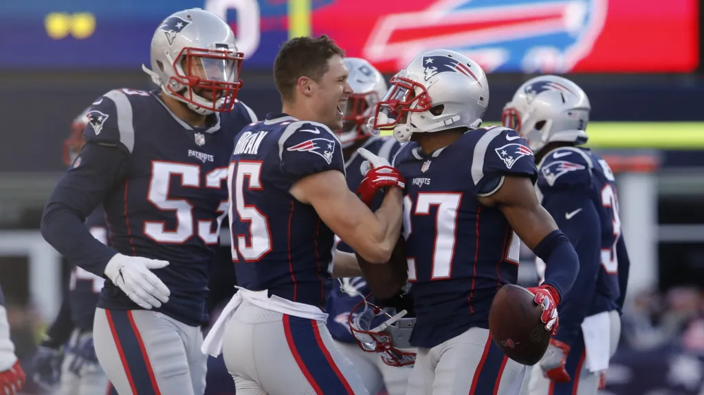 Radost hráčů New England Patriots