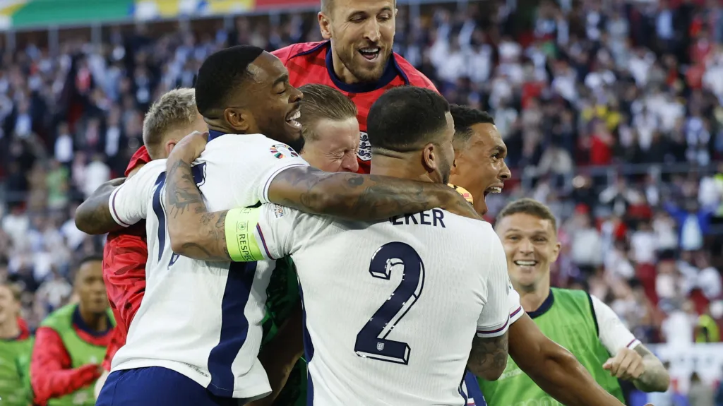 Radost fotbalistů Anglie