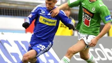 Pavel Šultes v utkání s Jabloncem