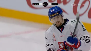 Gól v utkání Švýcarsko – Česko: Kunc – 0:2 (59. min.)