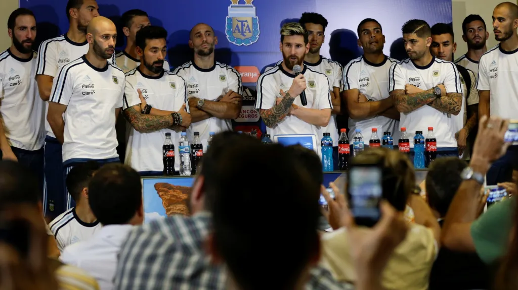 Argentinští fotbalisté protestují proti kritice od novinářů