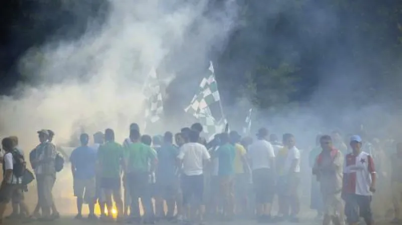 Fanoušci Slavie a Bohemians