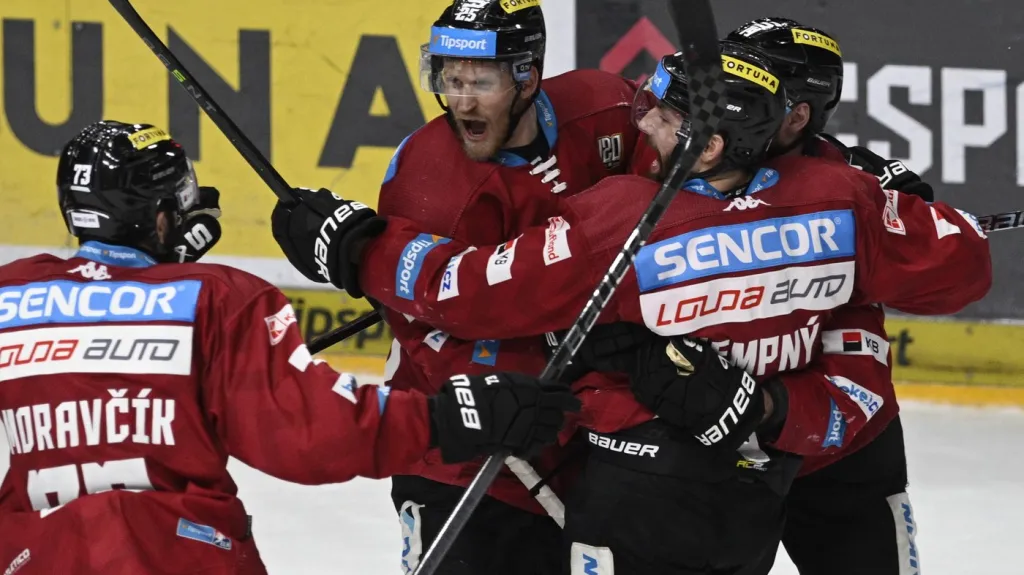 Radost hokejistů Sparty