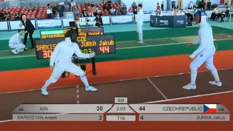 Tým českých kordistů na další velkou medaili nedosáhl