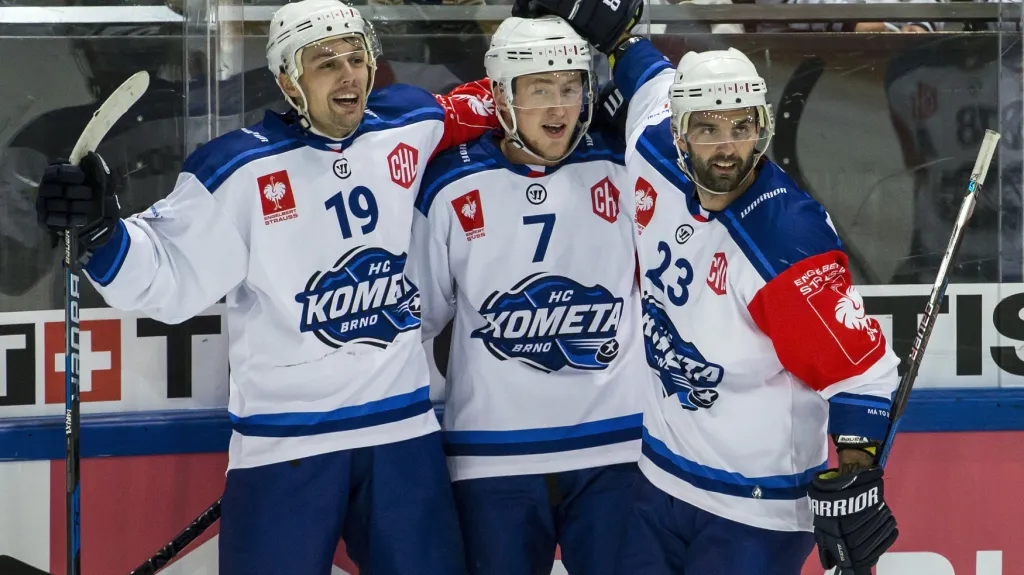 Euforie hráčů brněnské Komety