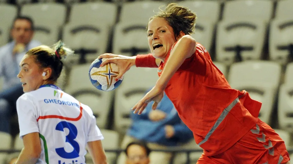 Kristýna Salčáková v utkání proti Itálii