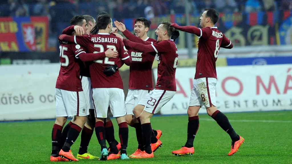 Radost sparťanských fotbalistů