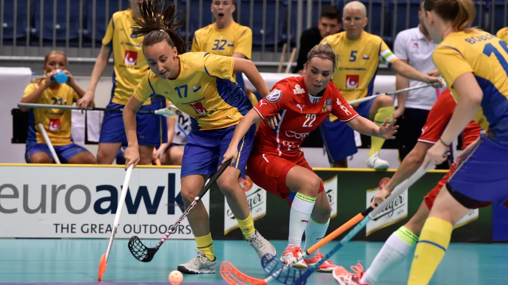 Martina Řepková v utkání proti Švédsku