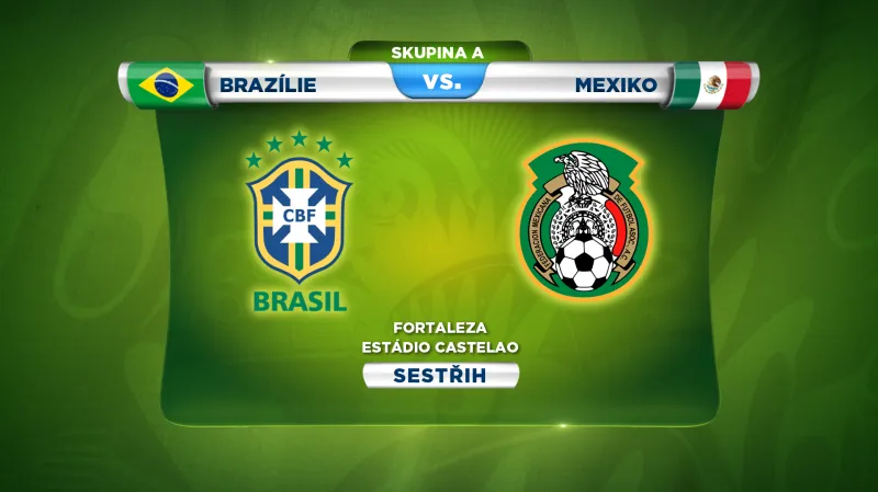 Sestřih utkání Brazílie - Mexiko