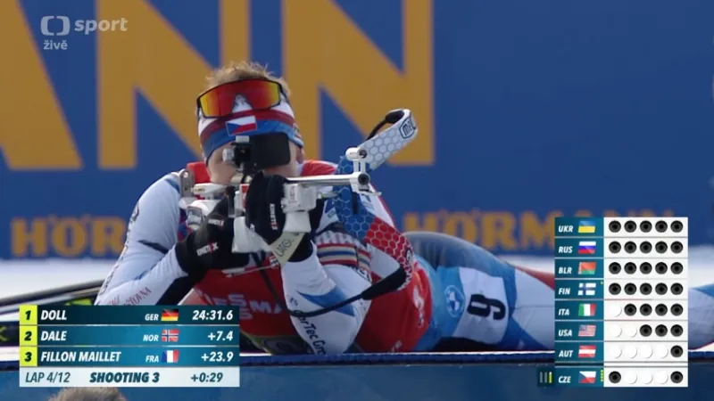 Sestřih štafety biatlonistů na SP v Novém Městě na Moravě