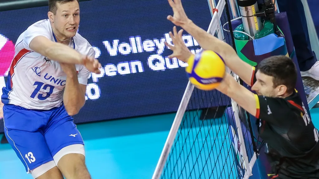 Utkání olympijské kvalifikace Belgie - Česko