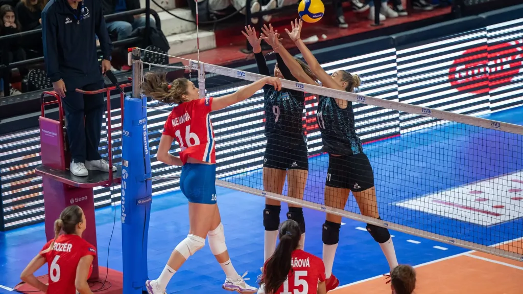České volejbalistky v přípravném utkání proti Argentině