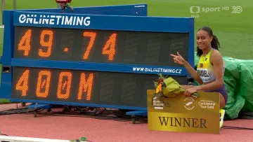 Manuel vyhrála na Zlaté tretře běh na 400 metrů v osobním rekordu