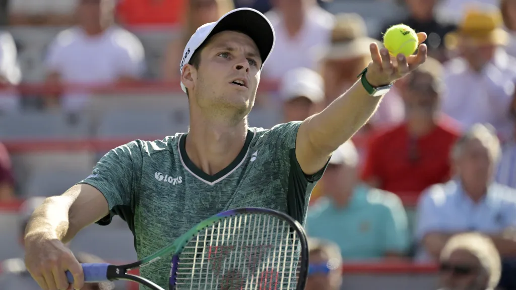 Hubert Hurkacz na turnaji ATP v Montrealu