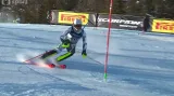 Jízda Jana Zabystřana v kombinačním slalomu