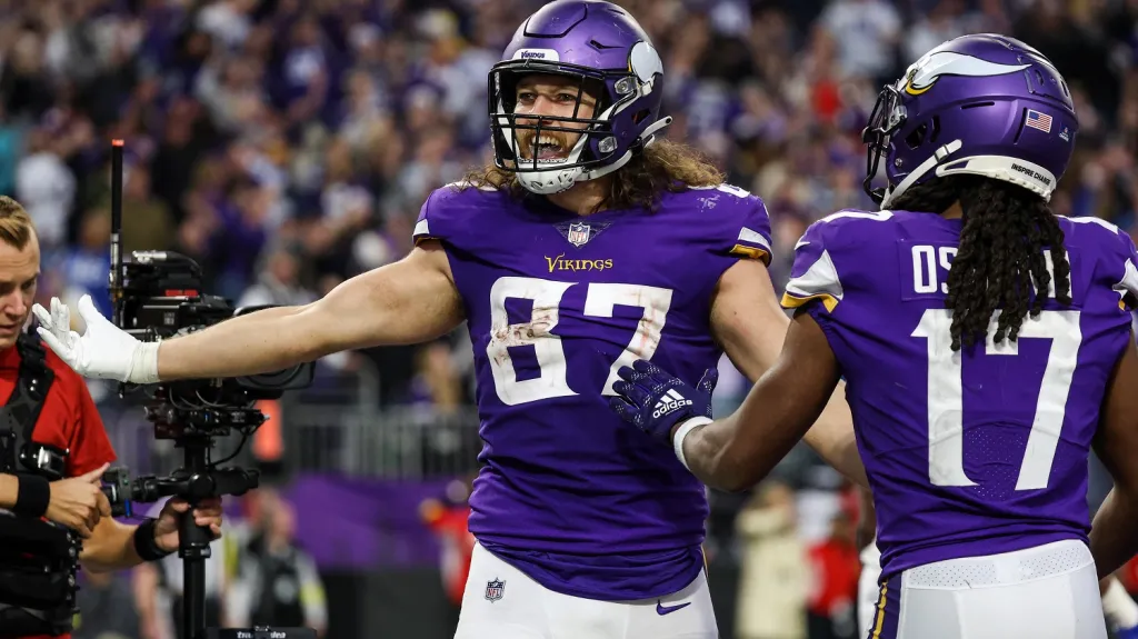 Radost hráčů Minnesoty Vikings