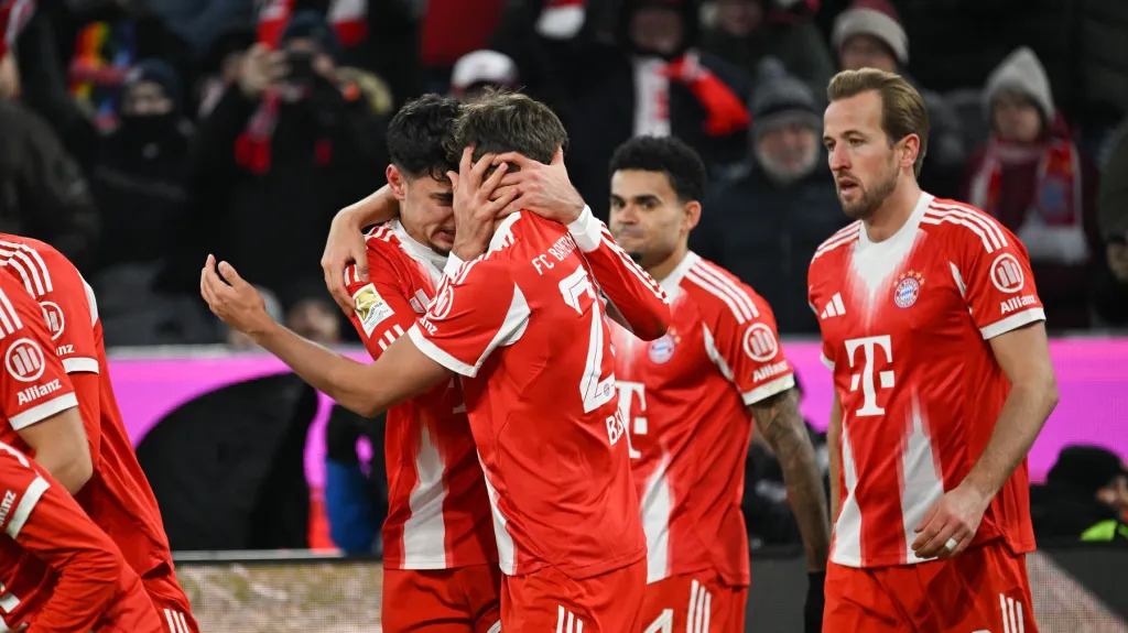 Radost fotbalistů Bayernu Mnichov