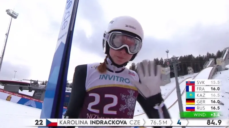 Skok Karolíny Indráčkové v Nižném Tagilu