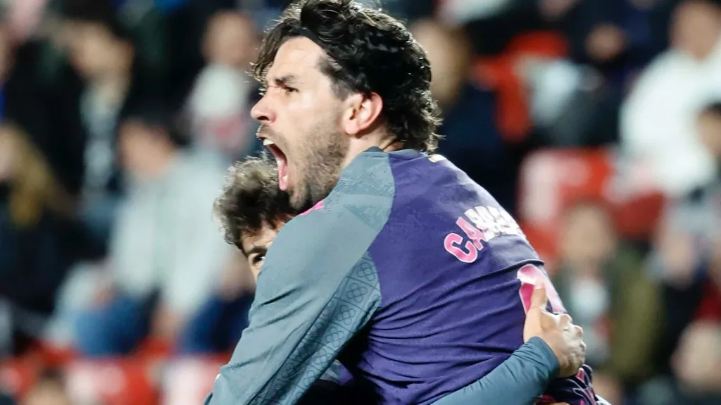 Leandro Cabrera se raduje z gólu proti Vallecanu